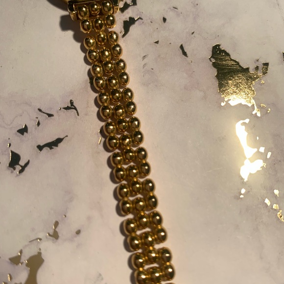 VINTAGE MICKEY MOUSE DISNEY TIME WORKS LADIES LINK WATCH Gold Bracelet - Picture 6 of 7